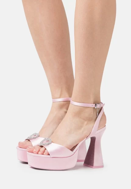 Bright Pink Platform Sandals